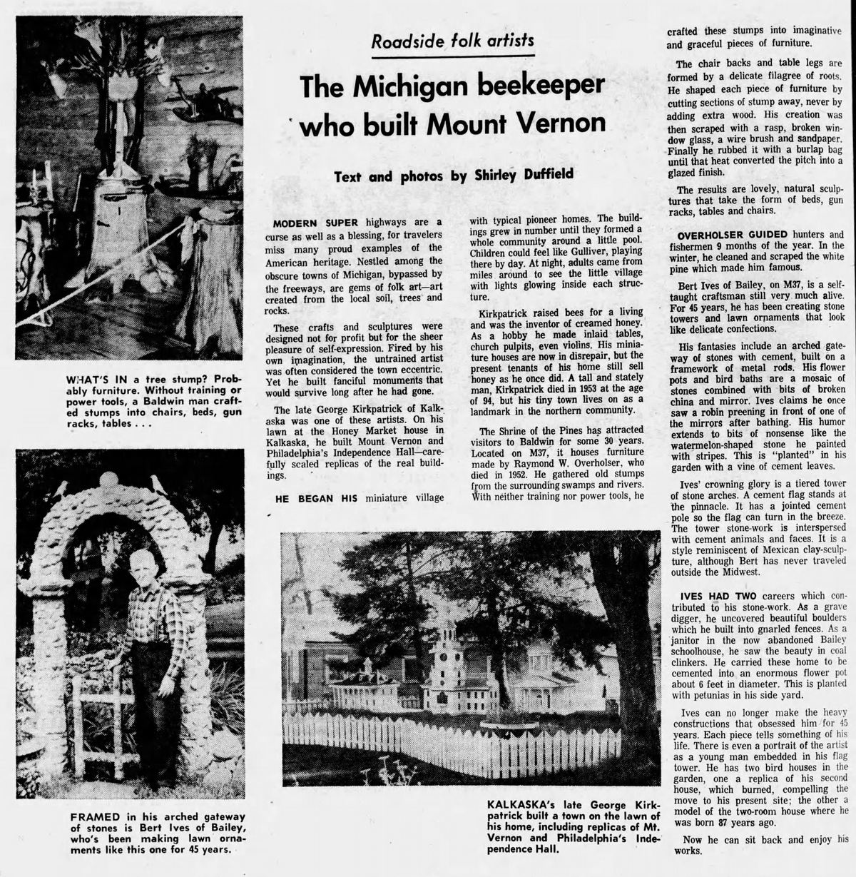 Kirkpatricks Miniature Village - Sept 1970 Article (newer photo)